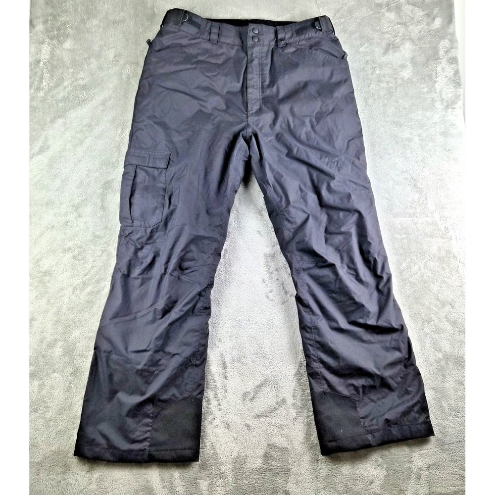 Fera Insulated Ski Pants Mens 38R Black Snow Winter Cargo Nylon Snowboarding